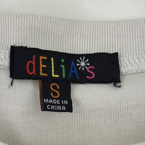 dELiA*s by Doll's Kill Tee with Colourful Mushroom and Butterfly size Med - Picture 6 of 10